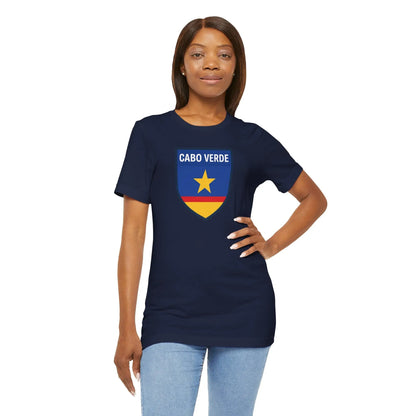 Cabo Verde Shield T‑Shirt — Cape Verde Pride Travel Tee by Printify