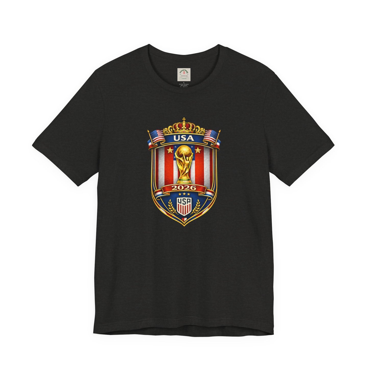 USA Soccer 2026 World Cup Crest T-Shirt by Printify