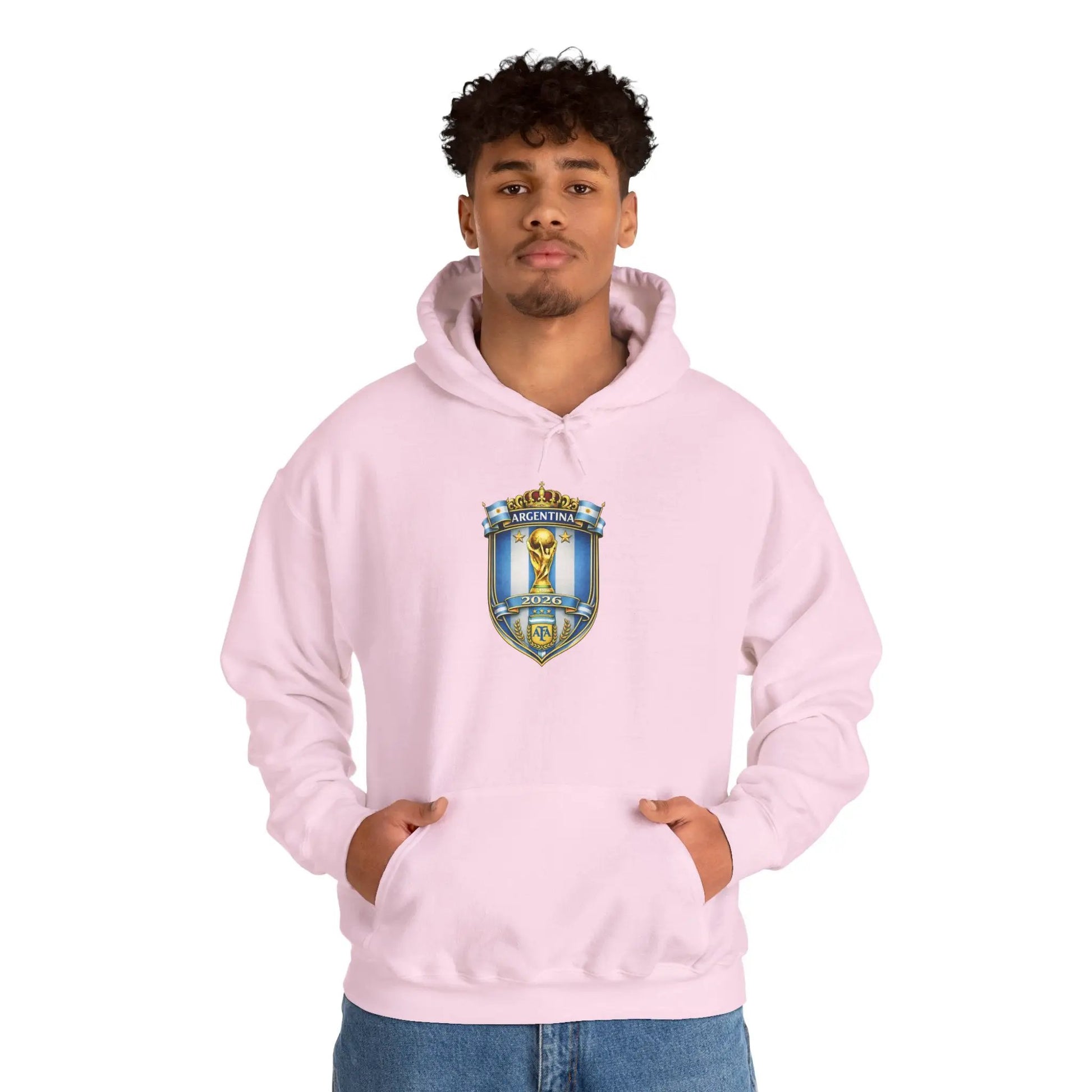 Soccer Trophy Crest Hoodie - Champion Shield Football Pullover by Printify