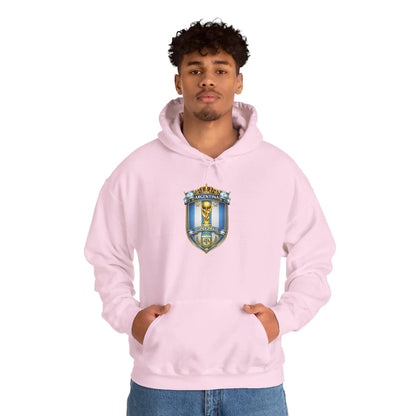 Soccer Trophy Crest Hoodie - Champion Shield Football Pullover by Printify