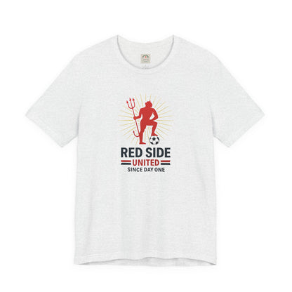 Red Side Man United Devil Soccer T-Shirt — Since Day One Fan Tee