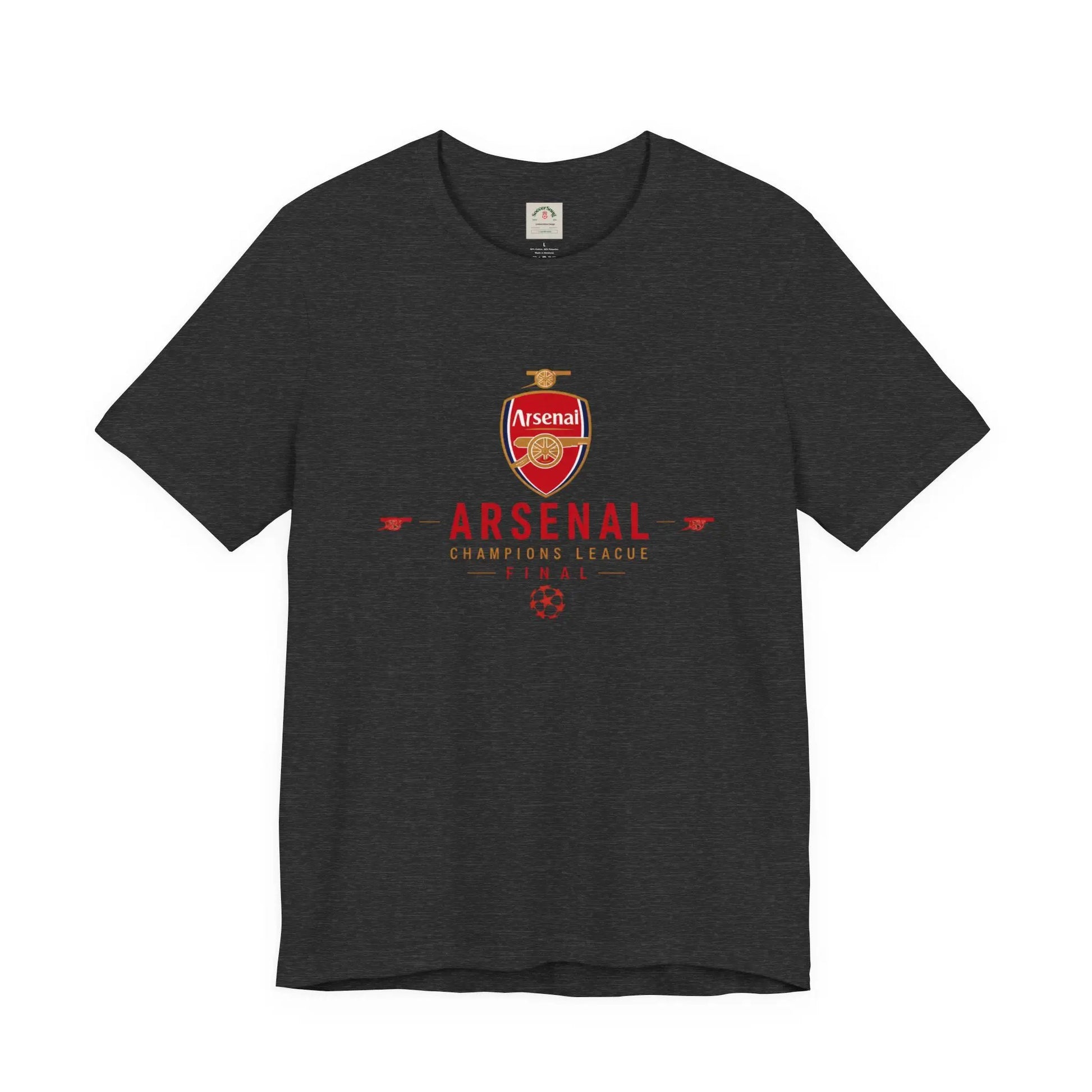 Arsenal Champions League Final Unisex Soccer Jersey Short Sleeve Tee by Printify