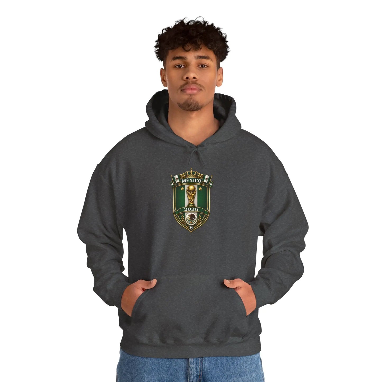 Mexico World Cup Slytherin Crest Hoodie Green Shield Pullover by Printify