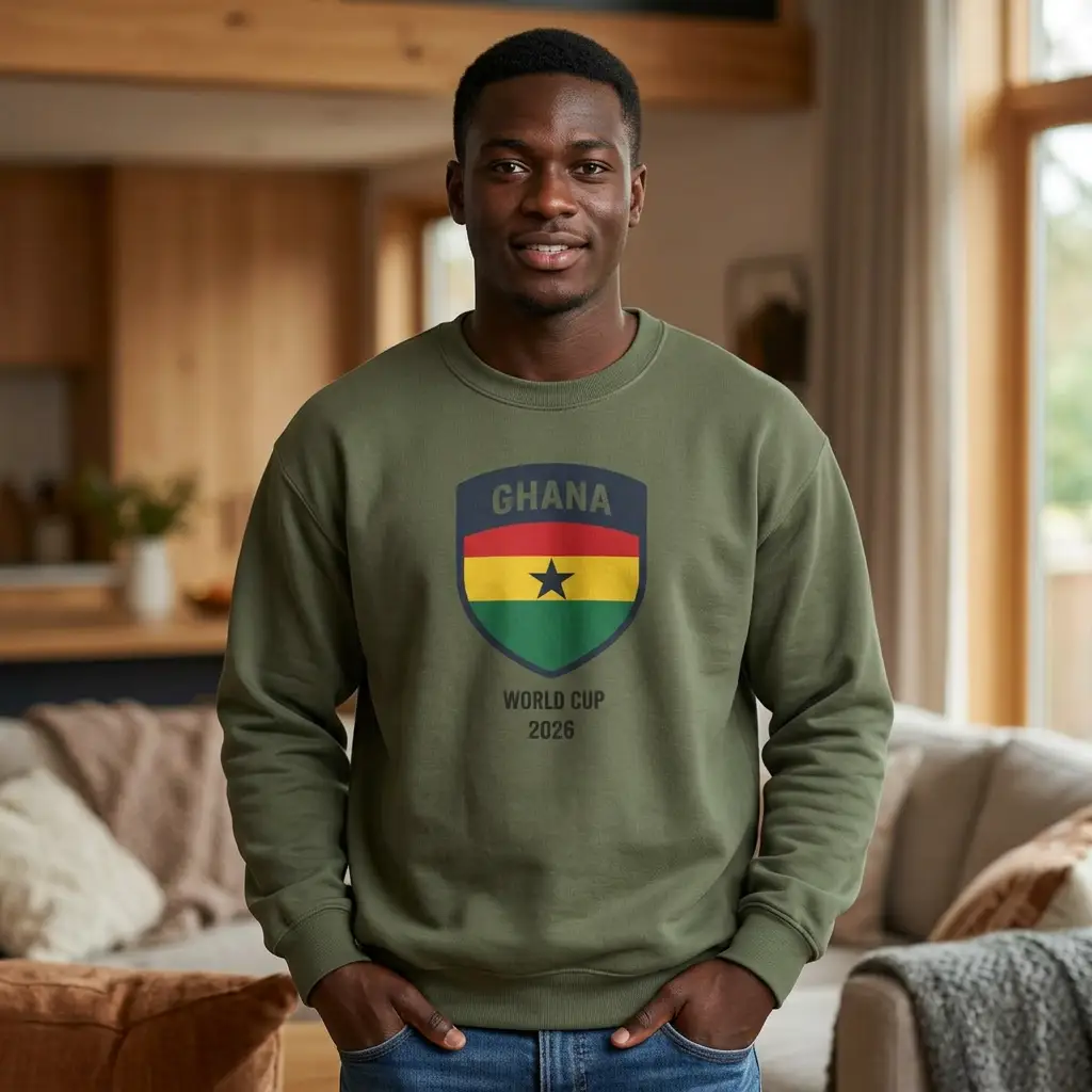 Ghana World Cup 2026 Unisex Heavy Blend™ Crewneck Sweatshirt by Printify
