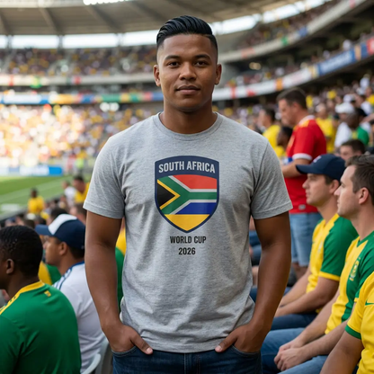 South Africa World Cup 2026 Unisex Cotton Crew Tee by Printify