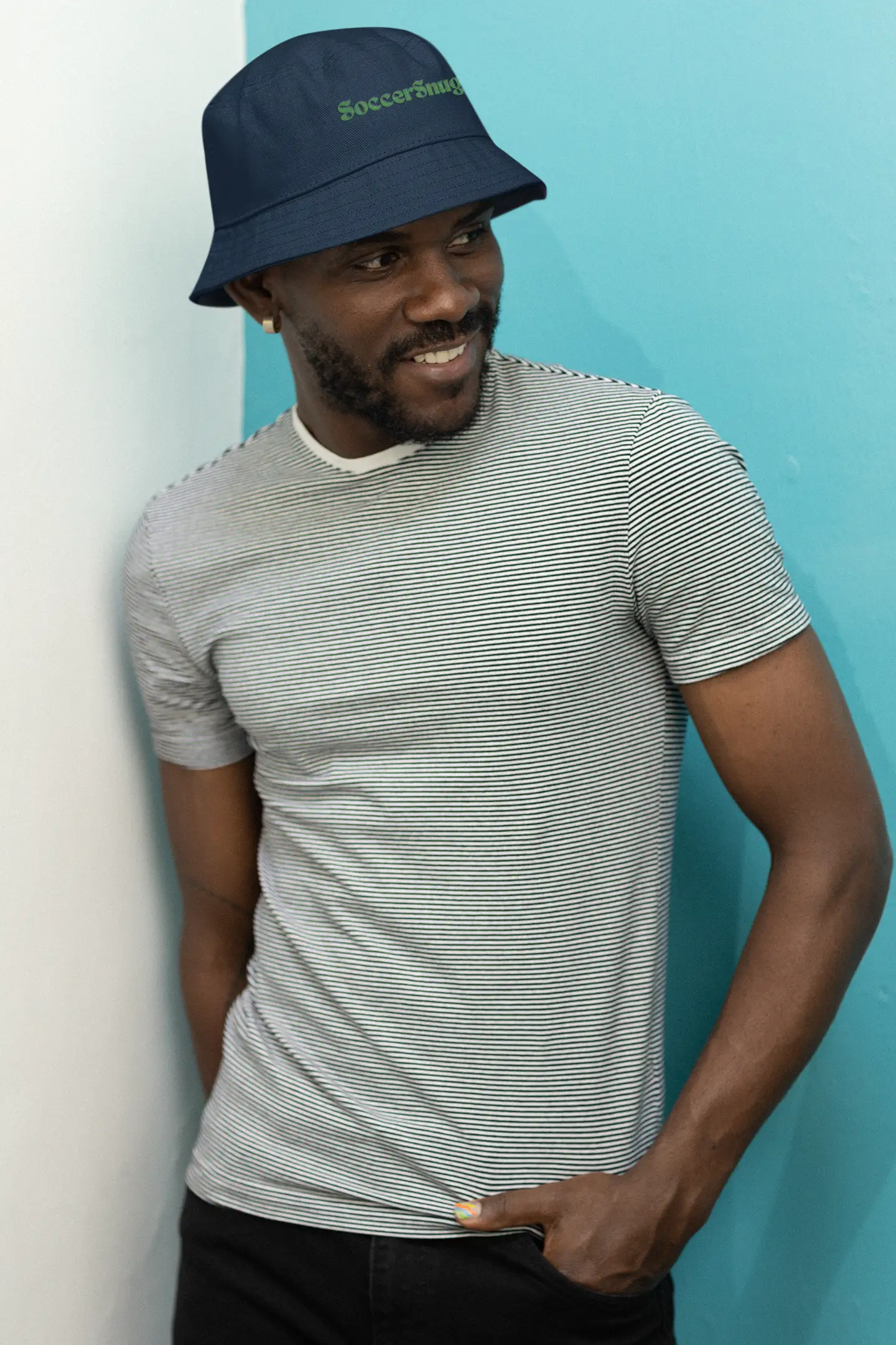 SoccerSnug Embroidered Bucket Hat by Printify