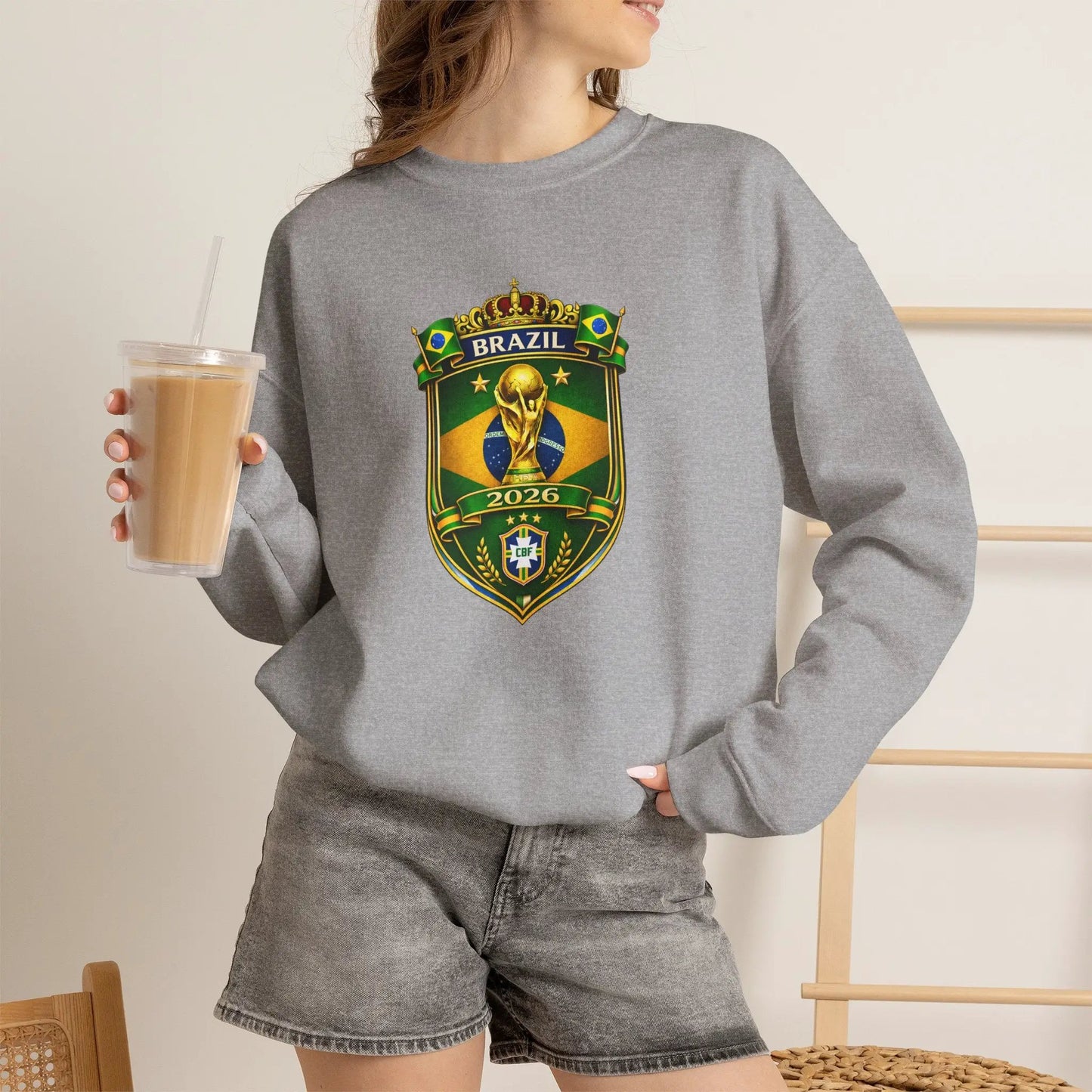 Brazil World Cup 2026 Crewneck Sweatshirt by Printify