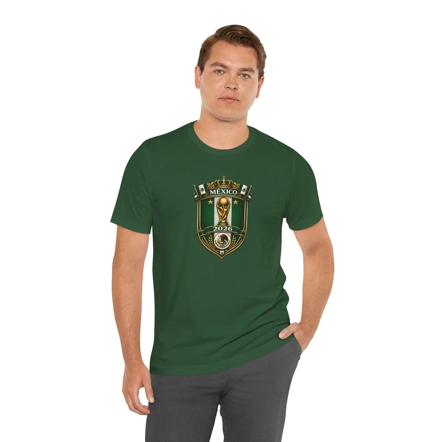 Mexico 2026 World Cup Crest T-Shirt — Soccer Fan Jersey Tee by Printify