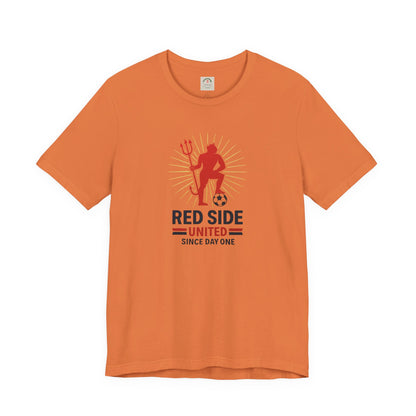 Red Side Man United Devil Soccer T-Shirt — Since Day One Fan Tee