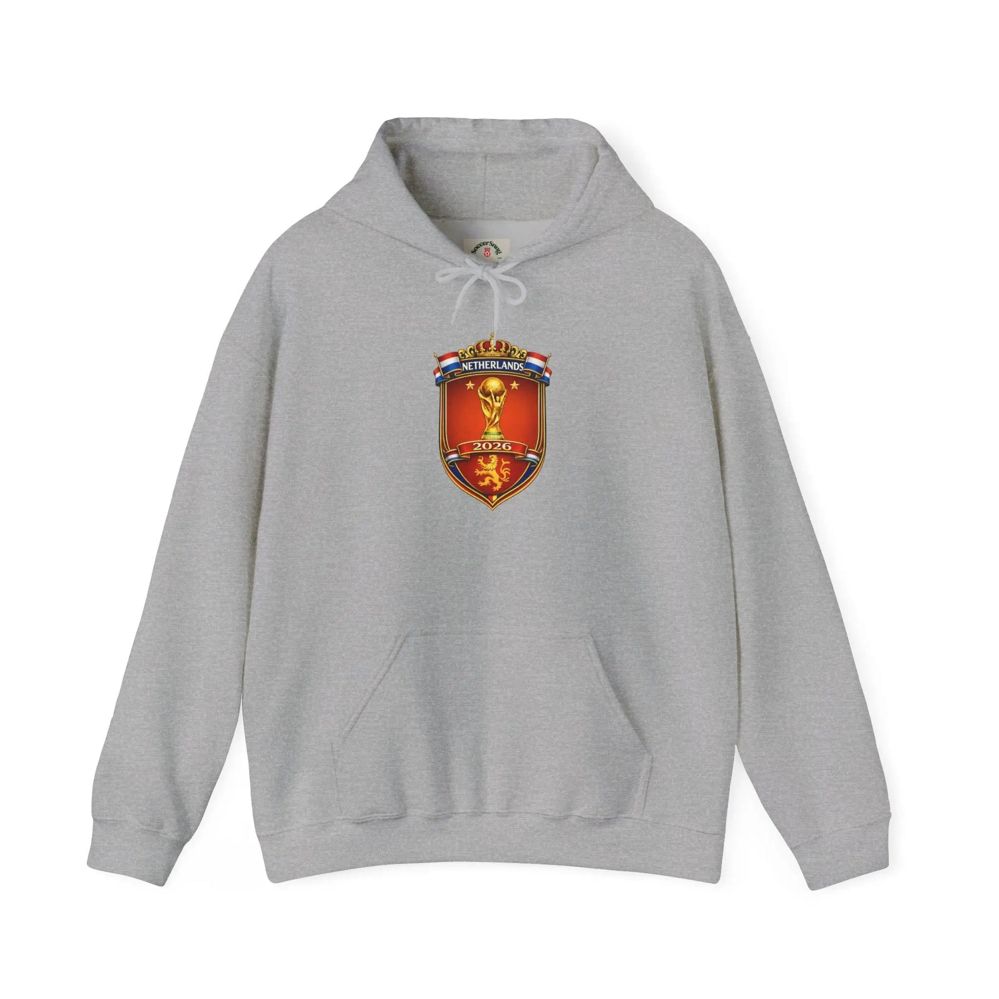 Netherland World Cup 2026 Crest Hoodie — Lion Shield Emblem Hooded Sweatshirt by Printify