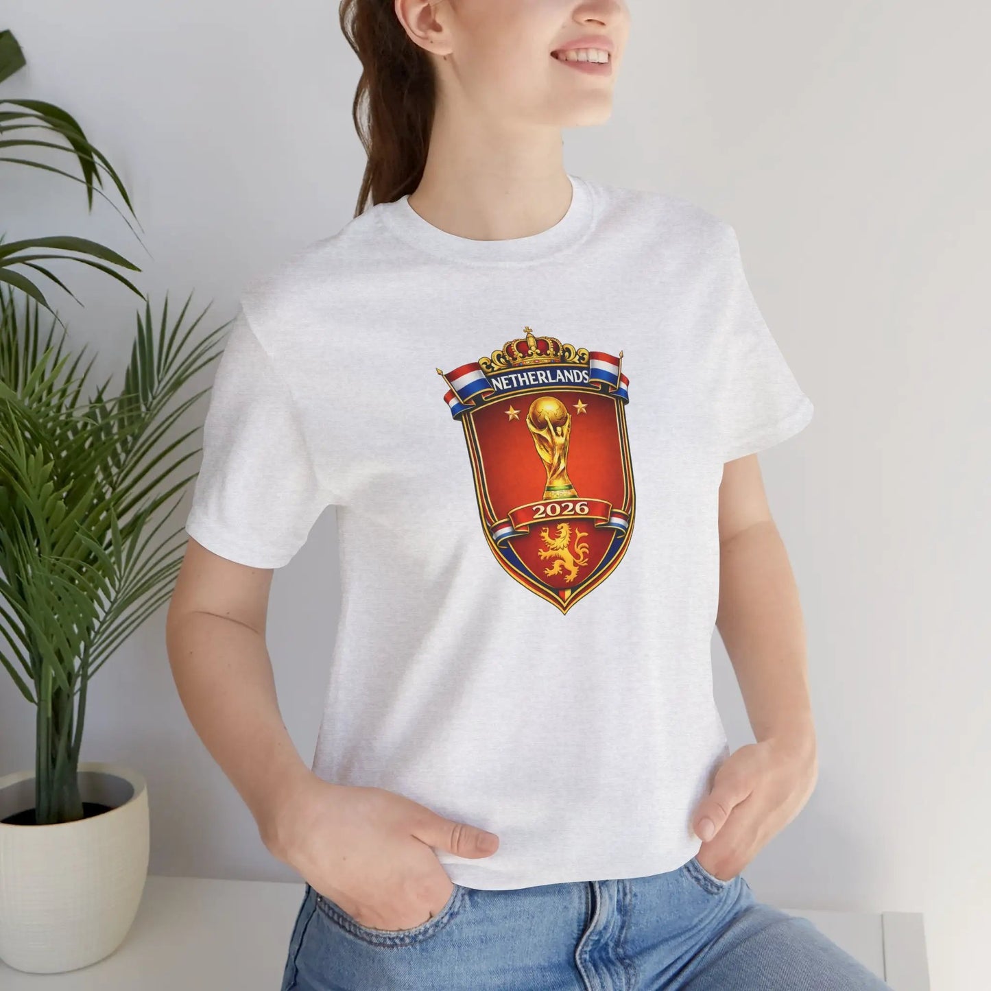 Netherlands World Cup 2026 Soccer Crest T-Shirt by Printify