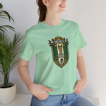 Mexico 2026 World Cup Crest T-Shirt — Soccer Fan Jersey Tee by Printify