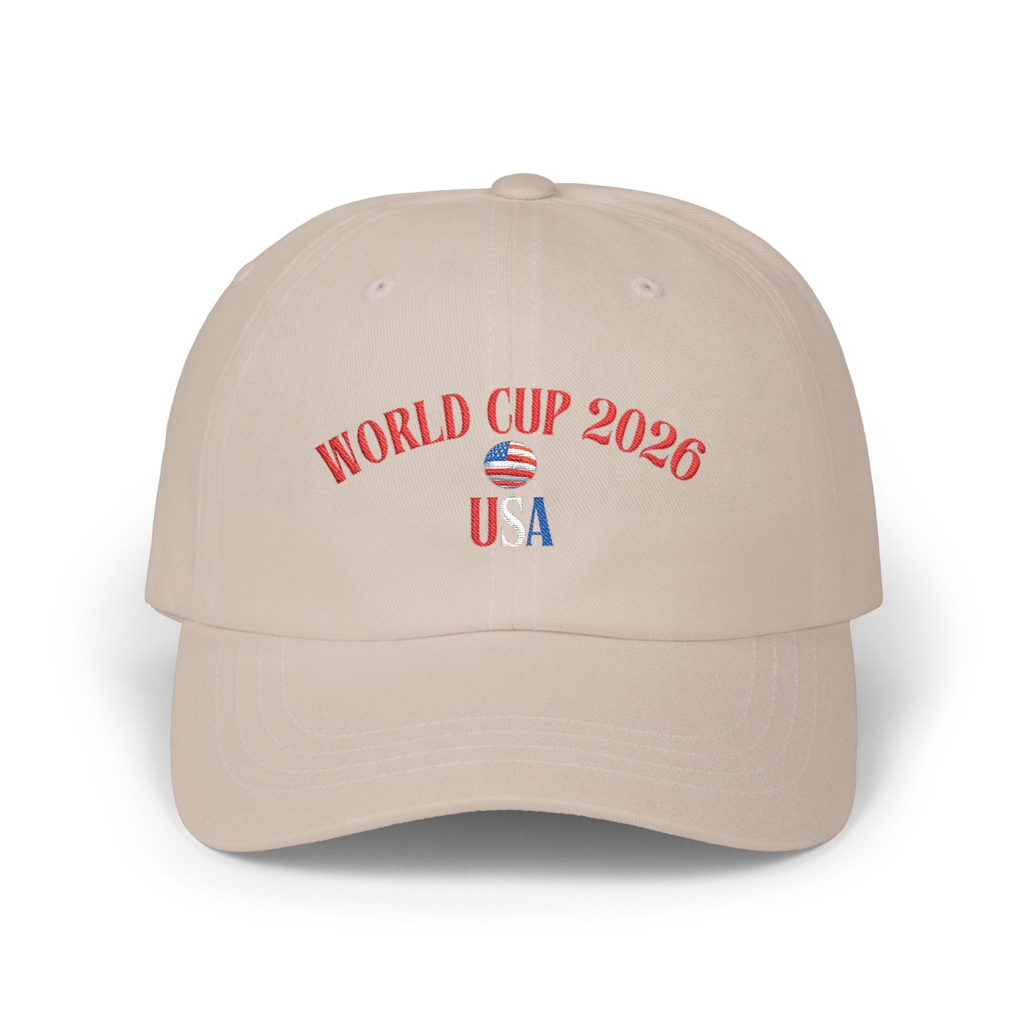 World Cup 2026 USA Dad Cap – Embroidered Soccer Ball Baseball Hat