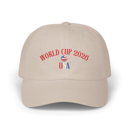 World Cup 2026 USA Dad Cap – Embroidered Soccer Ball Baseball Hat
