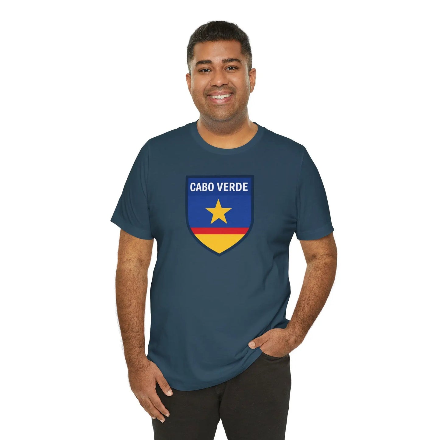 Cabo Verde Shield T‑Shirt — Cape Verde Pride Travel Tee by Printify