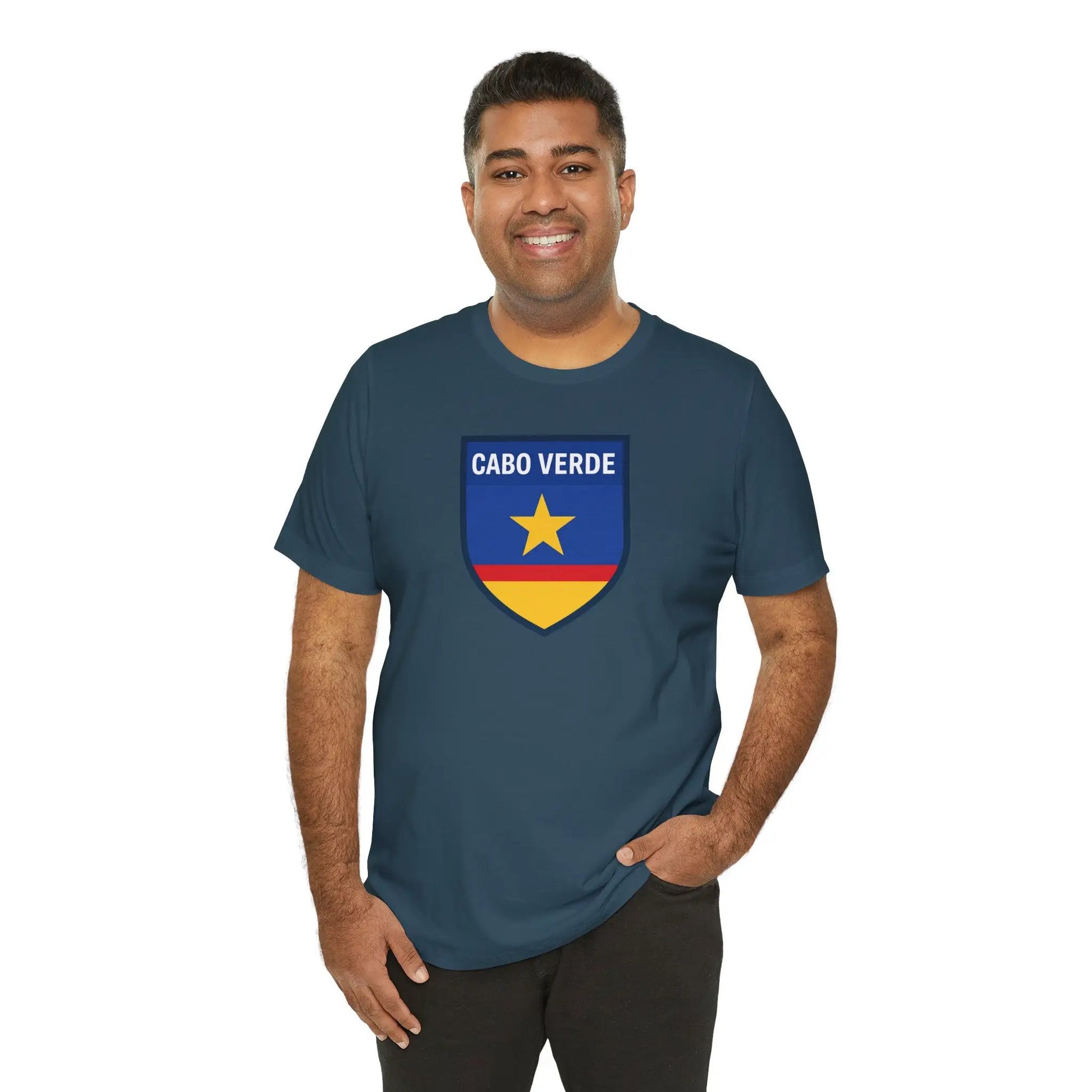 Cabo Verde Shield T‑Shirt — Cape Verde Pride Travel Tee by Printify