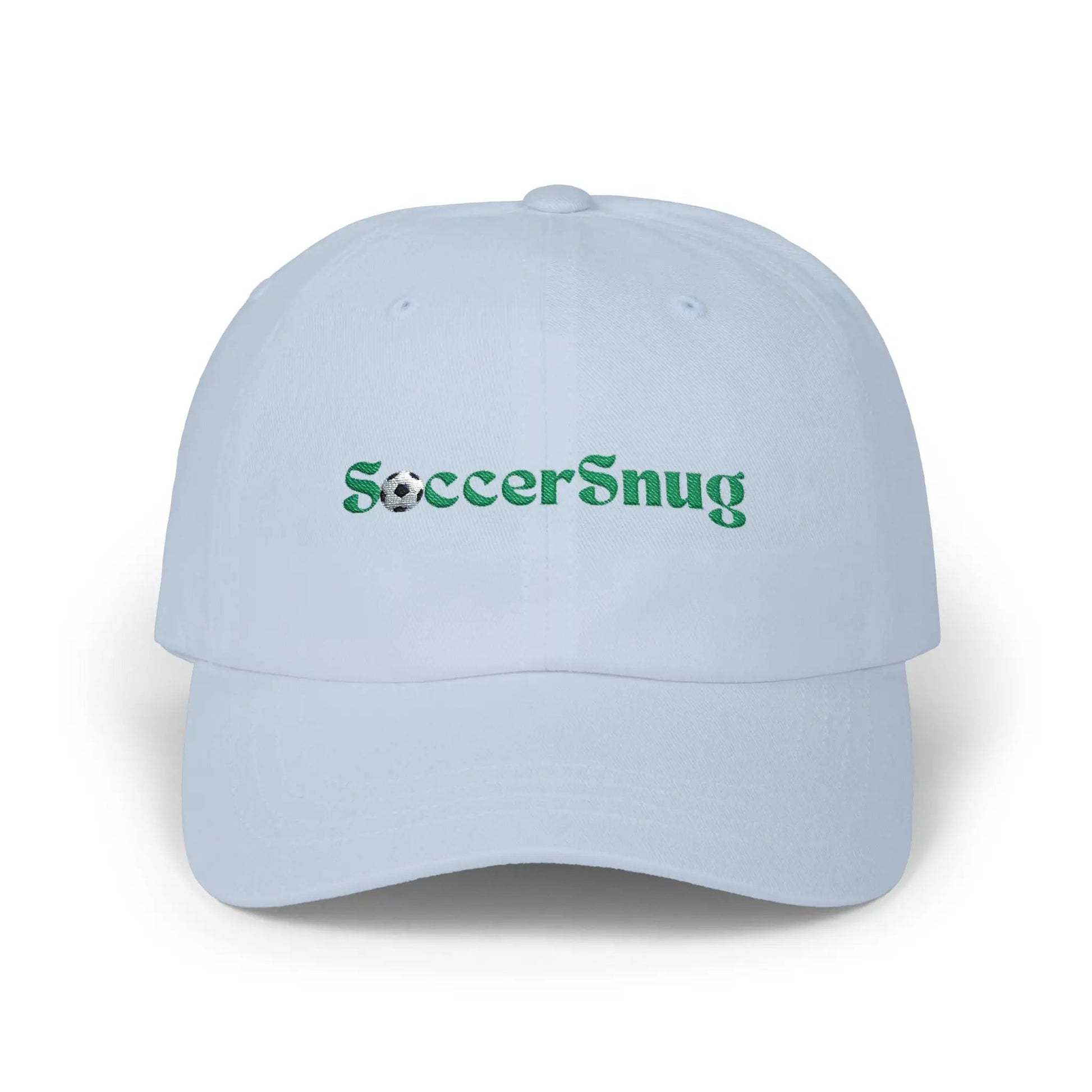 SoccerSnug Embroidered Dad Cap Casual Soccer Fan Baseball Hat by Printify
