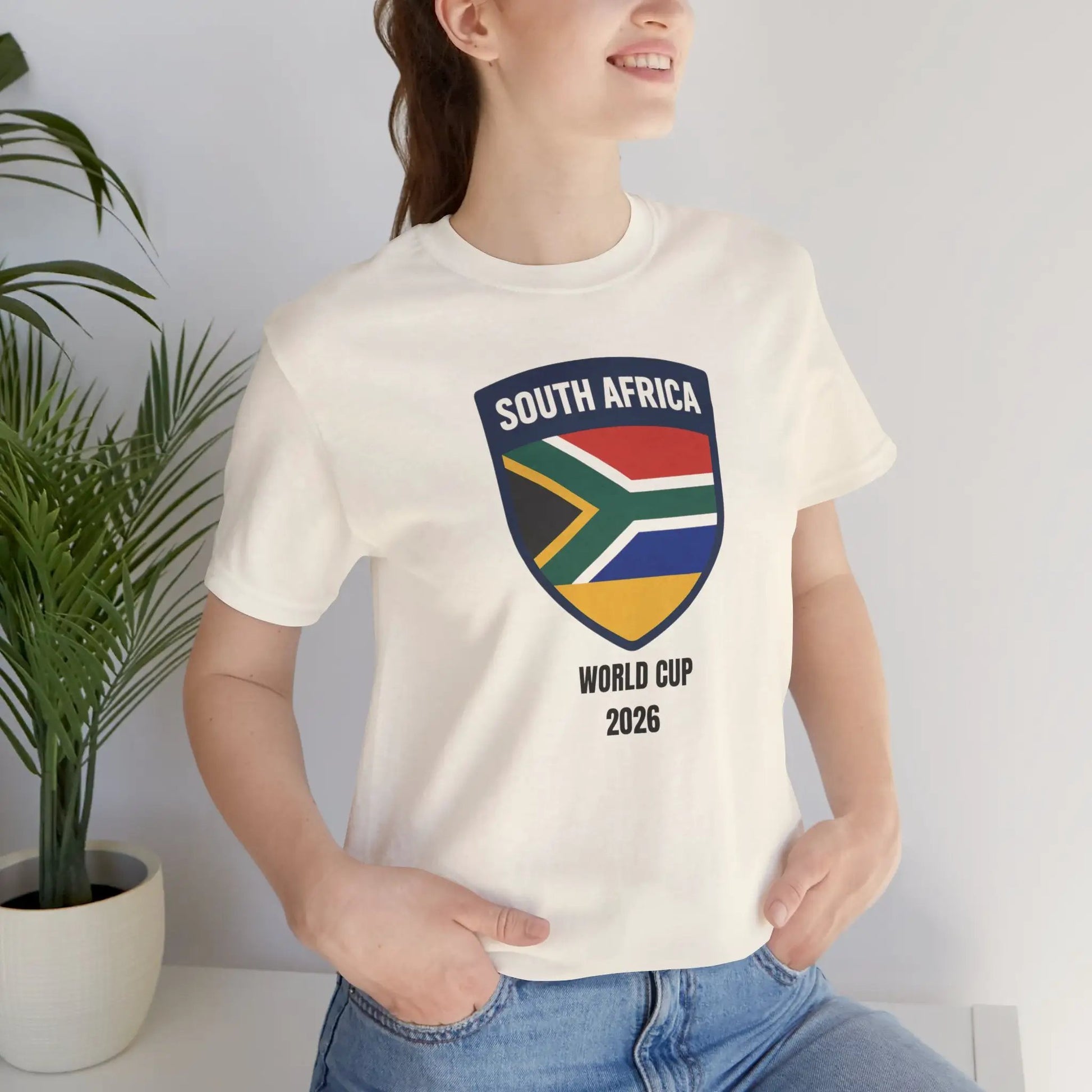 South Africa World Cup 2026 Unisex Cotton Crew Tee by Printify