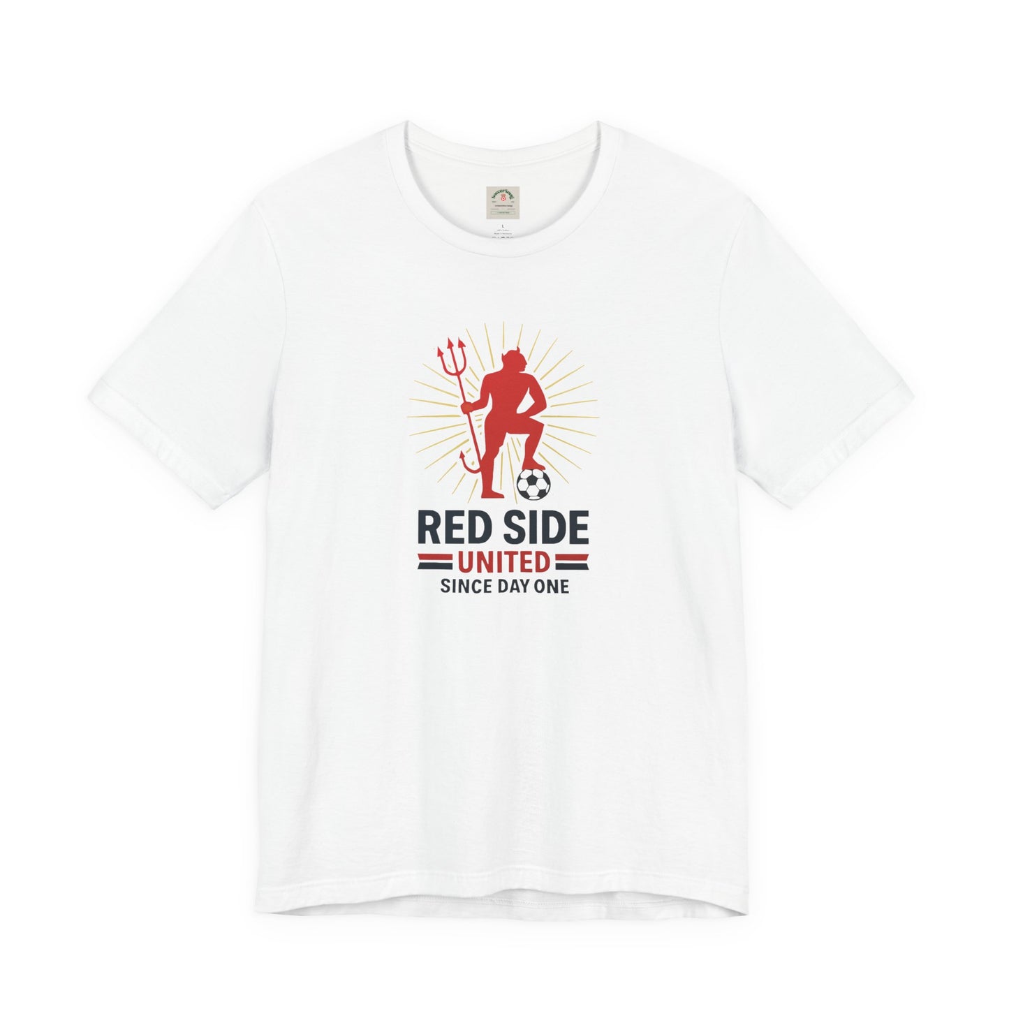 Red Side Man United Devil Soccer T-Shirt — Since Day One Fan Tee