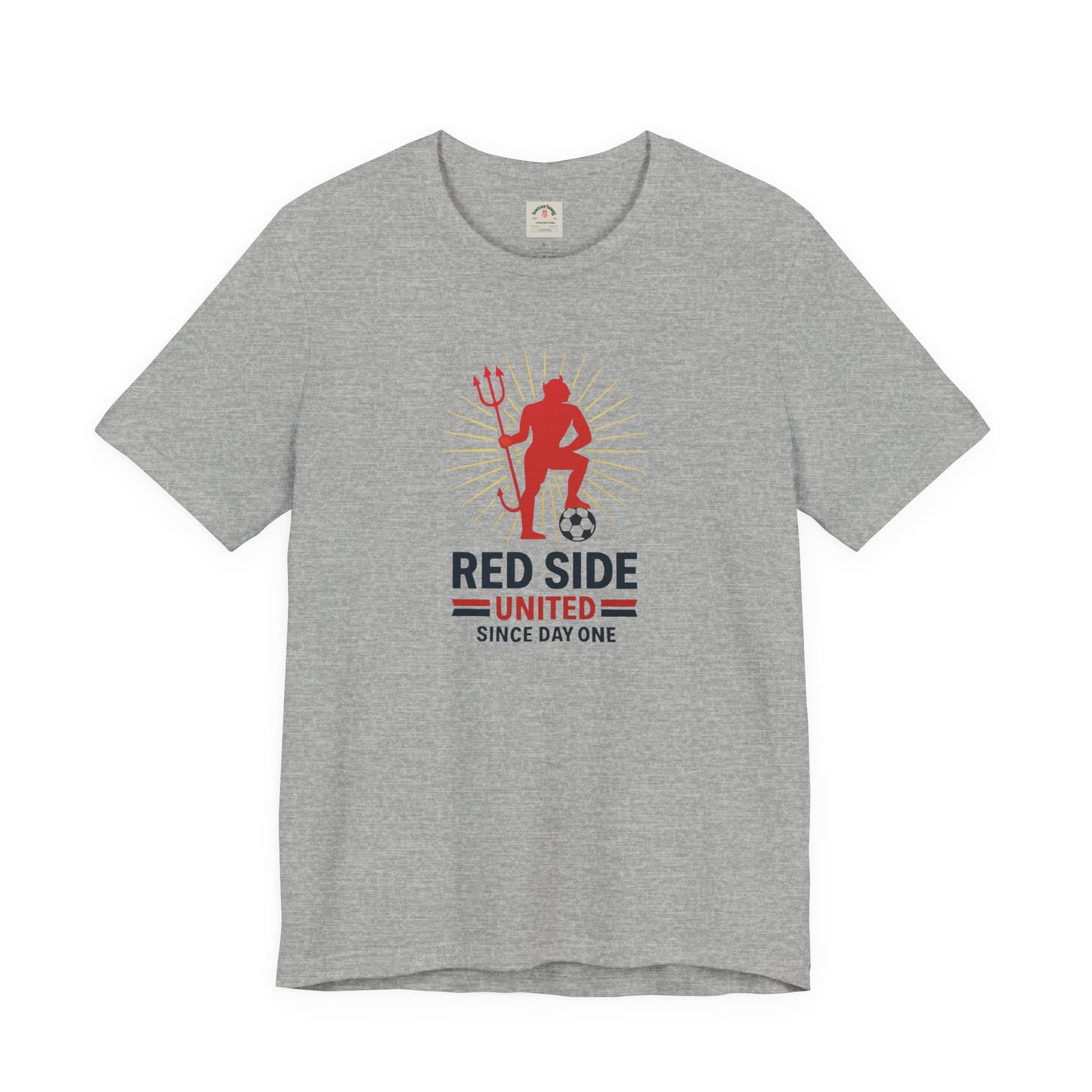 Red Side Man United Devil Soccer T-Shirt — Since Day One Fan Tee