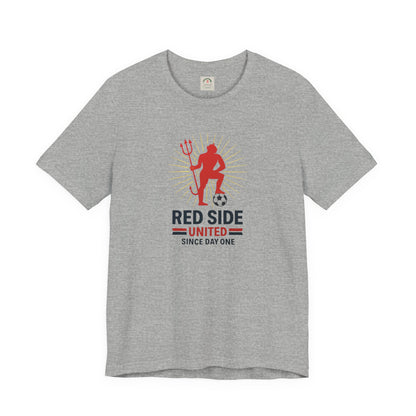 Red Side Man United Devil Soccer T-Shirt — Since Day One Fan Tee