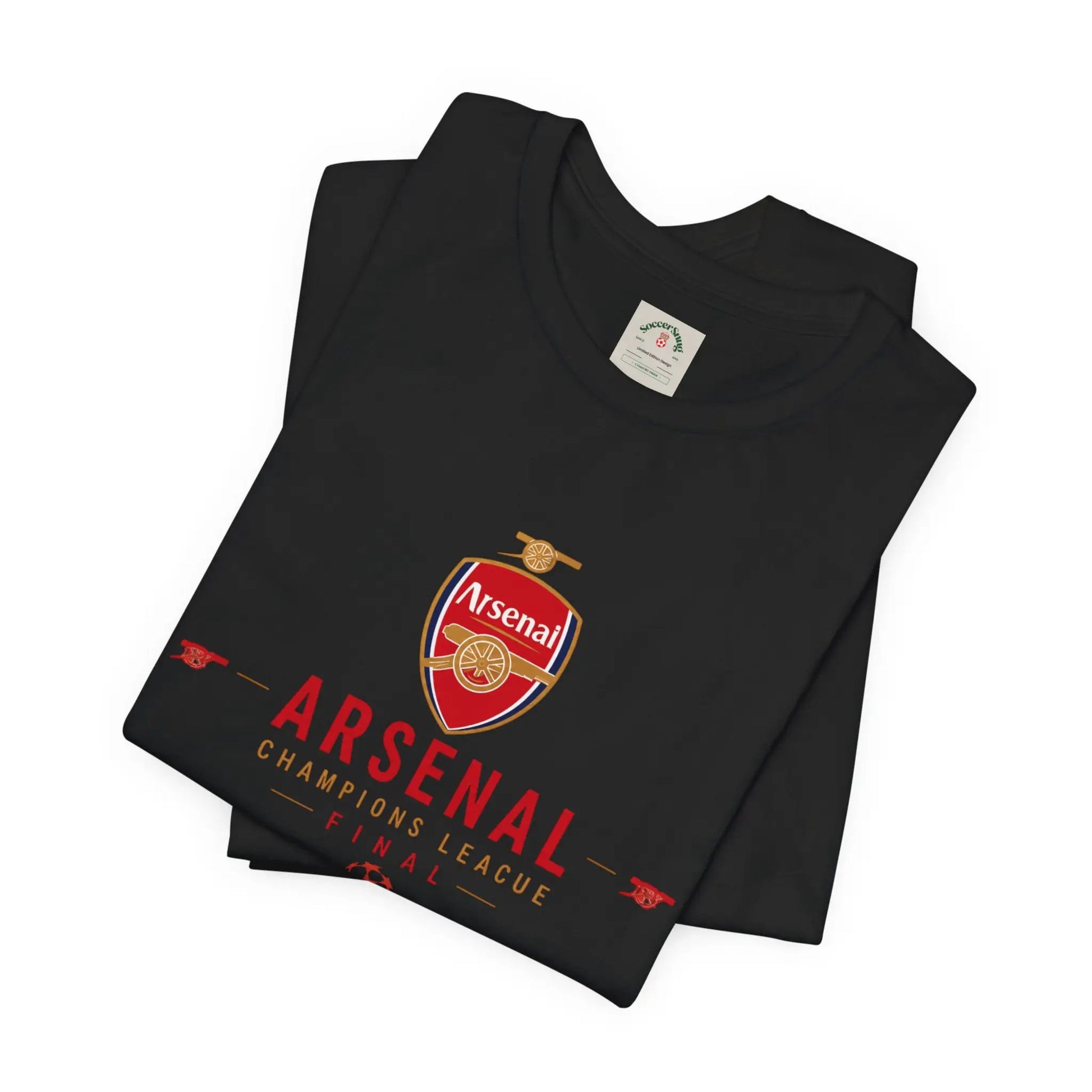 Arsenal Champions League Final Unisex Soccer Jersey Short Sleeve Tee by Printify