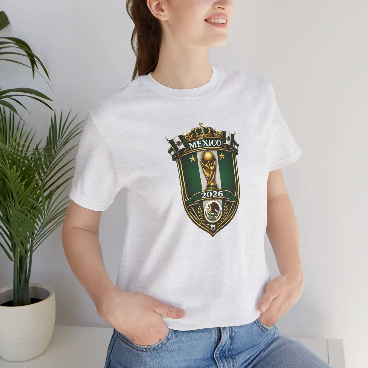 Mexico 2026 World Cup Crest T-Shirt — Soccer Fan Jersey Tee by Printify