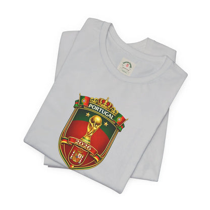 Portugal World Cup Soccer Crest Tee by Printify