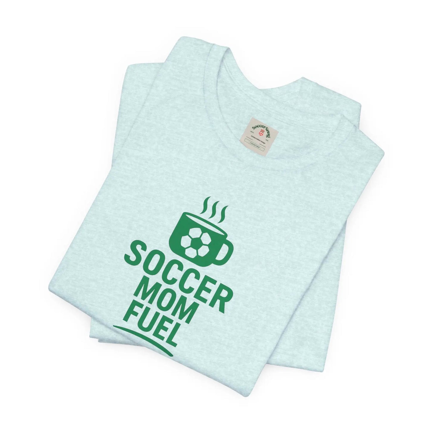 Soccer Mom Fuel T-Shirt — Coffee & Soccer Graphic Tee for Sports Moms by Printify