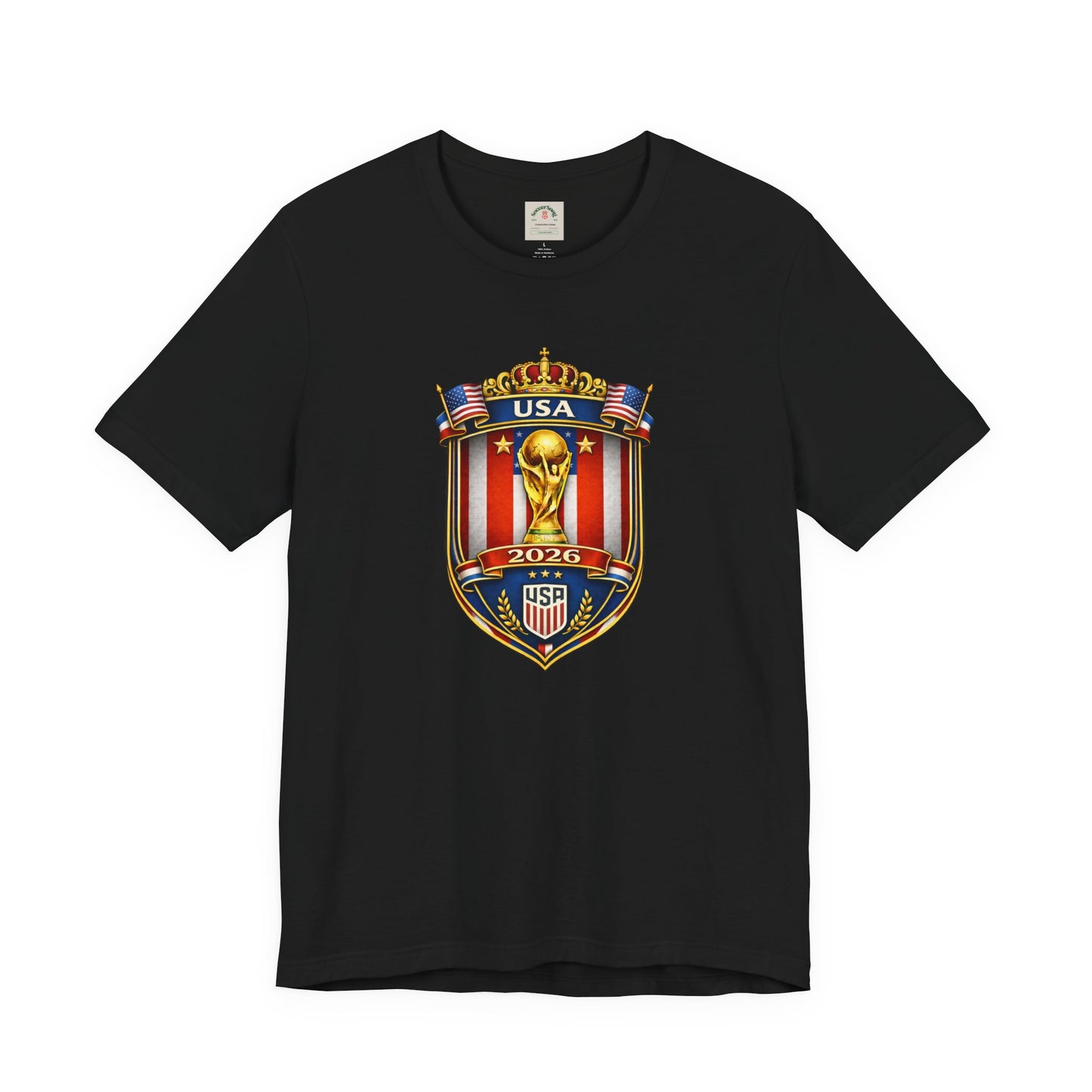 USA Soccer 2026 World Cup Crest T-Shirt by Printify