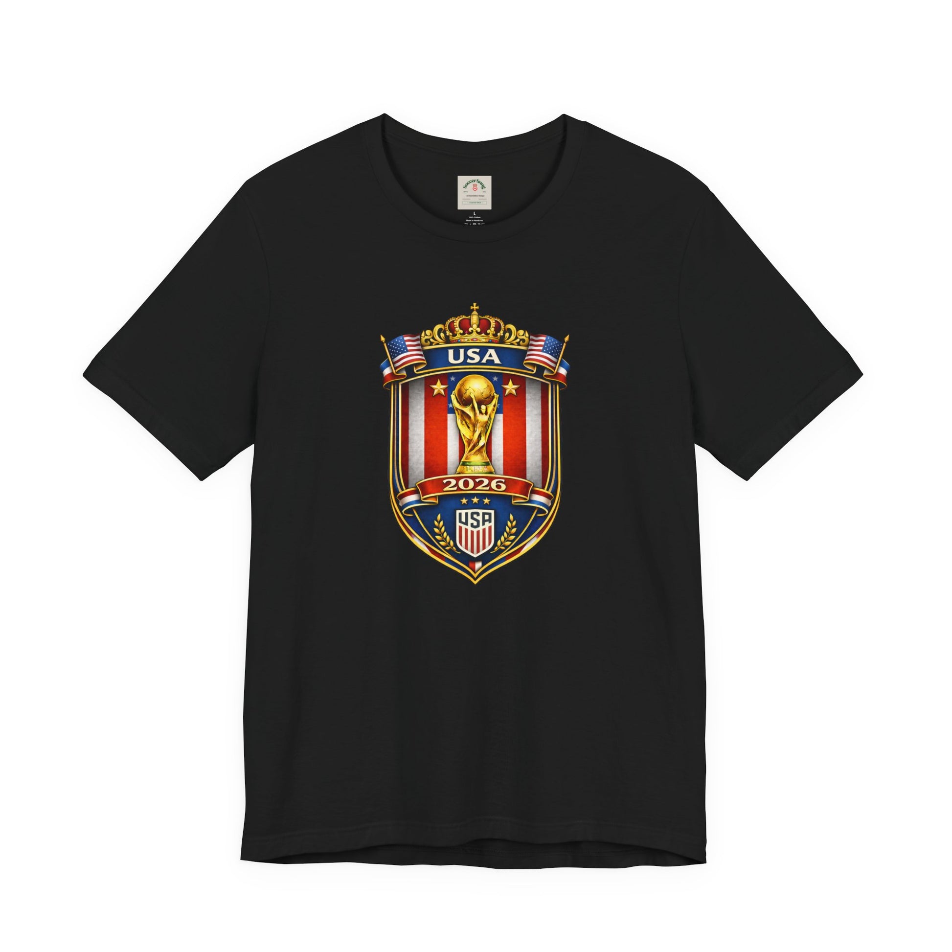 USA Soccer 2026 World Cup Crest T-Shirt by Printify