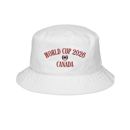 World Cup 2026 Canada Embroidered Bucket Hat — Soccer Fan Sun Hat by Printify