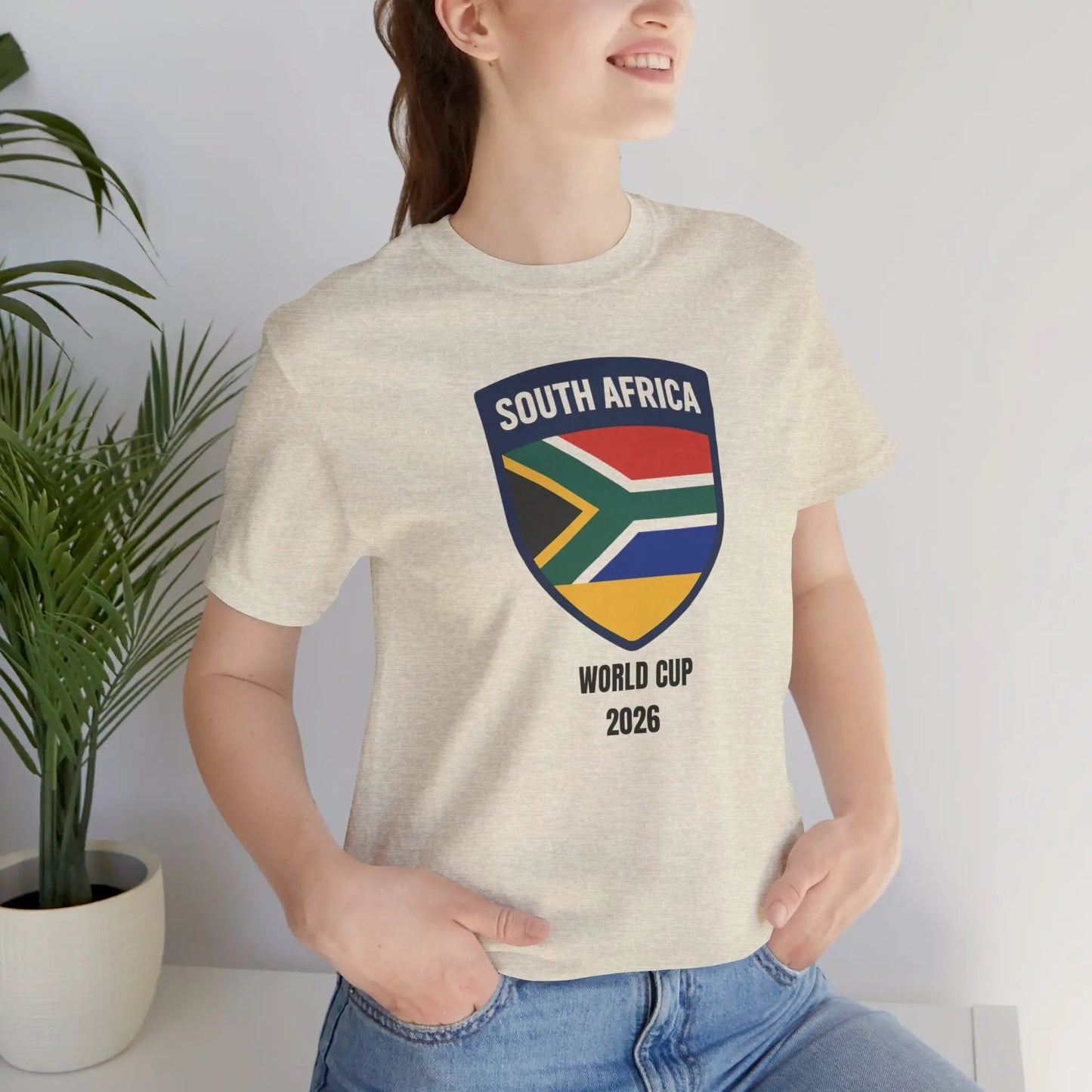 South Africa World Cup 2026 Unisex Cotton Crew Tee by Printify