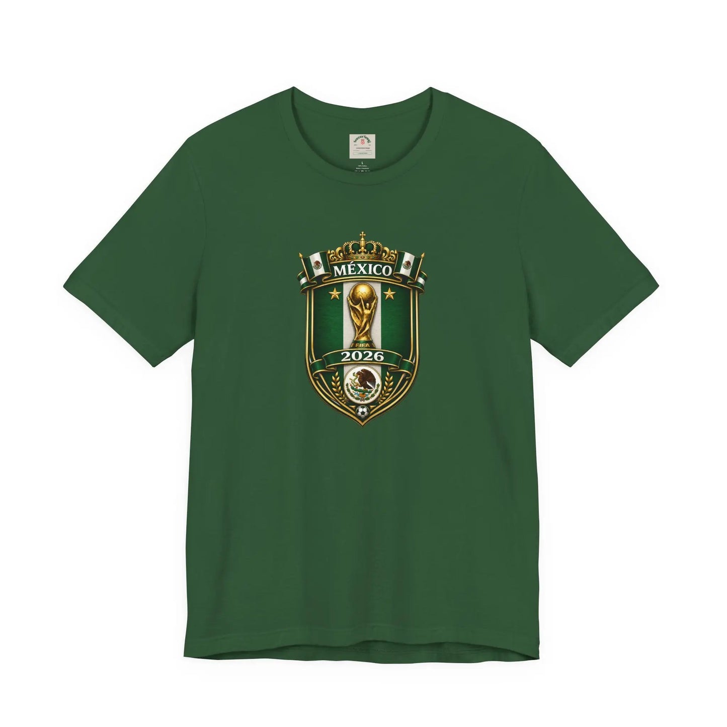 Mexico 2026 World Cup Crest T-Shirt — Soccer Fan Jersey Tee by Printify