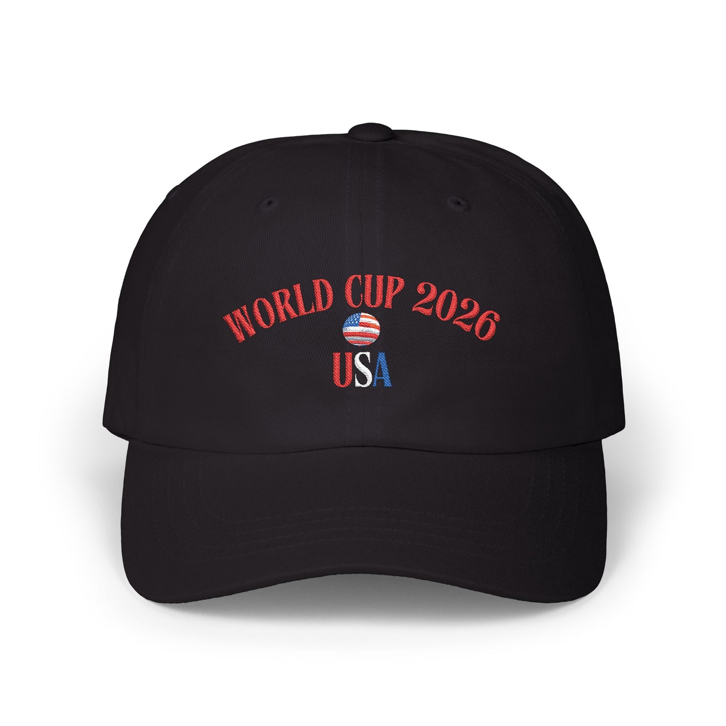 World Cup 2026 USA Dad Cap – Embroidered Soccer Ball Baseball Hat