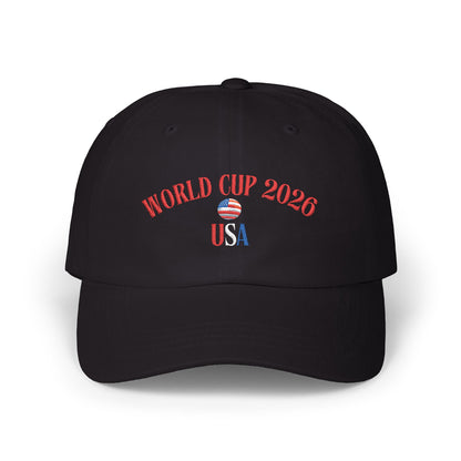World Cup 2026 USA Dad Cap – Embroidered Soccer Ball Baseball Hat