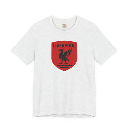 Liverpool Crest T Shirt Retro Red Shield Football Tee