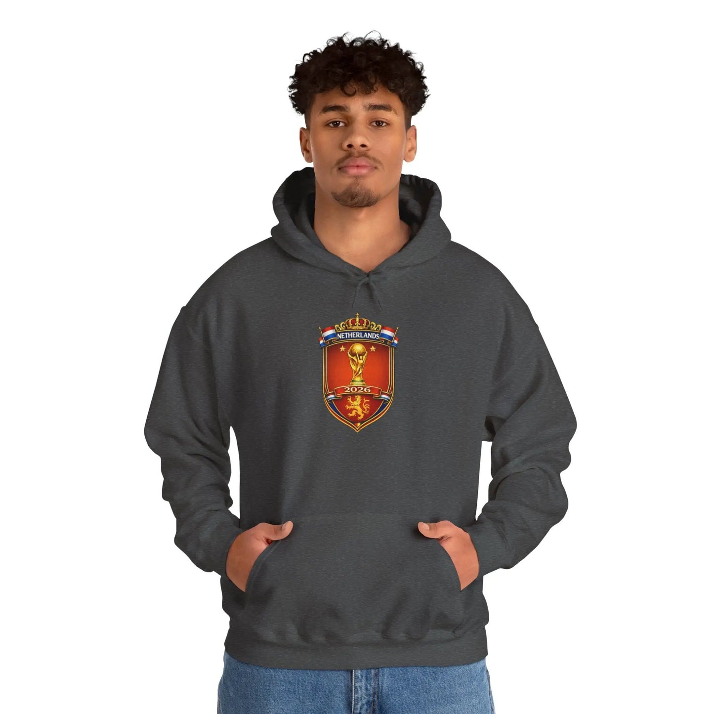 Netherlands World Cup 2026 Crest Hoodie Lion Shield Emblem Sweatshirt by Printify