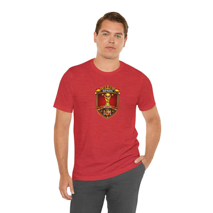 Spain World Cup Crest Soccer Fan Jersey Tee Official by Printify