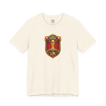 Spain World Cup Crest T‑Shirt — Soccer Fan Jersey Tee by Printify