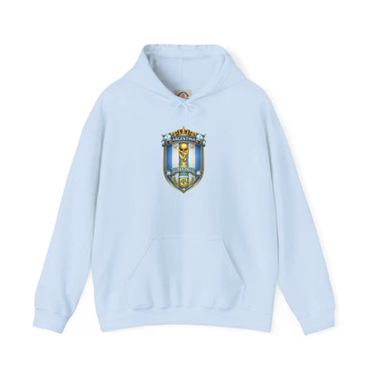 Soccer Trophy Crest Hoodie - Champion Shield Football Pullover by Printify