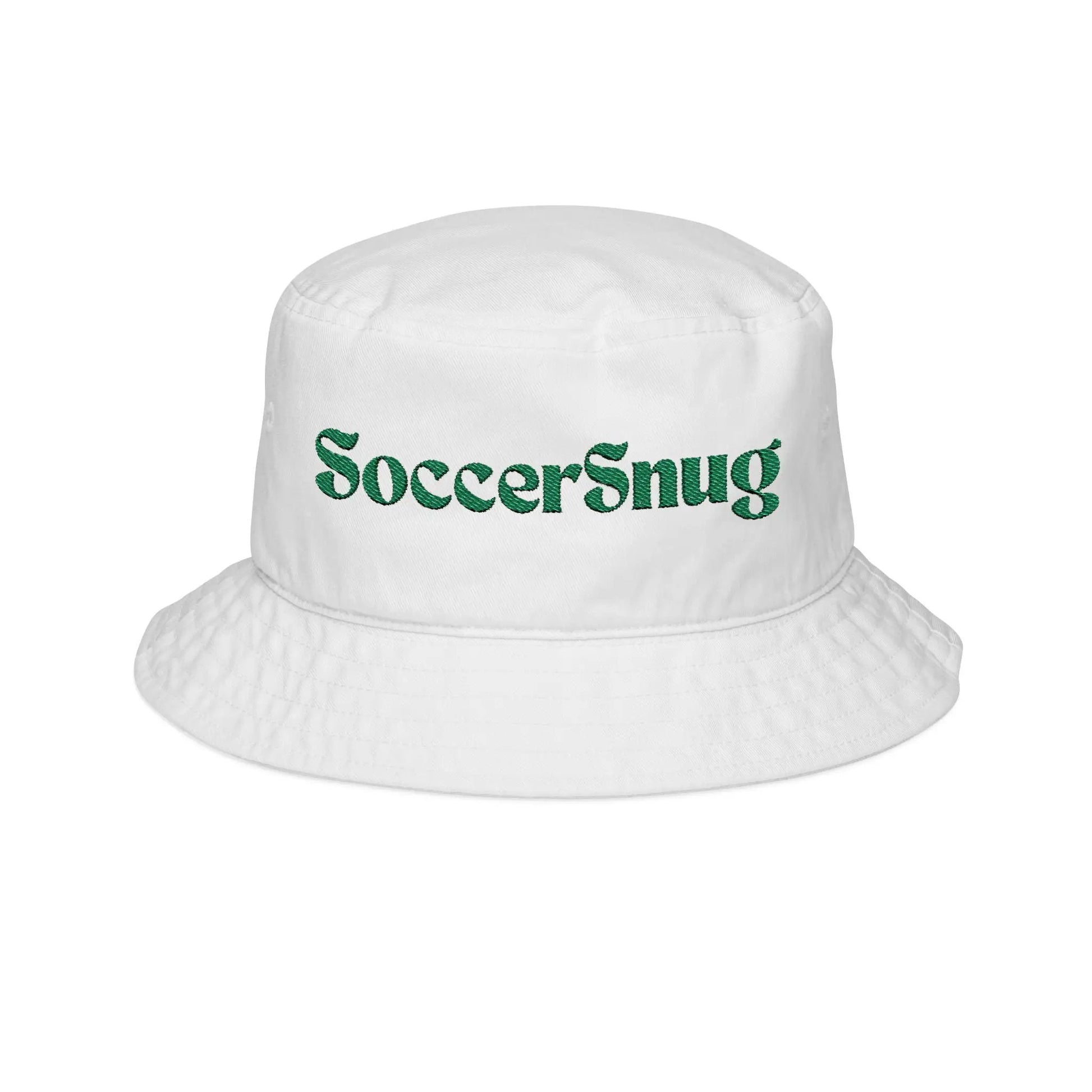 SoccerSnug Embroidered Bucket Hat by Printify