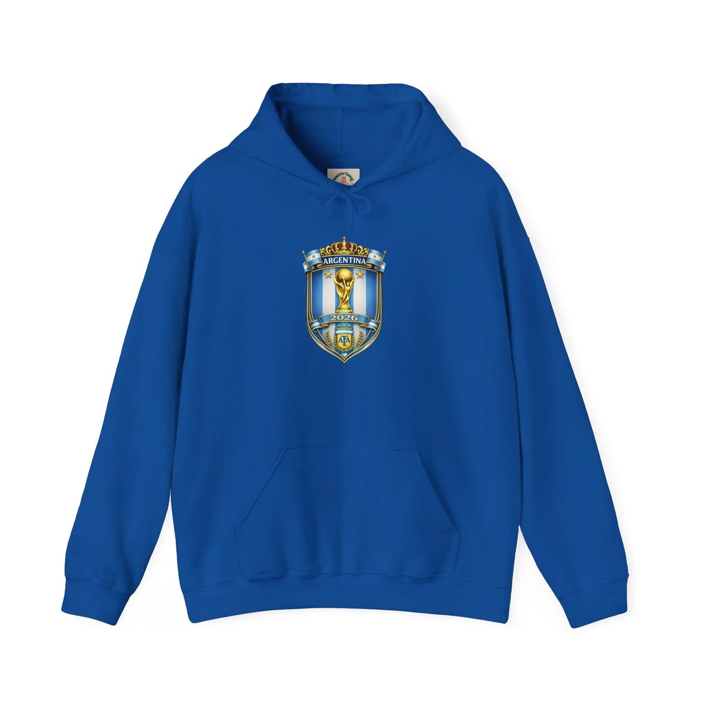 Soccer Trophy Crest Hoodie - Champion Shield Football Pullover by Printify
