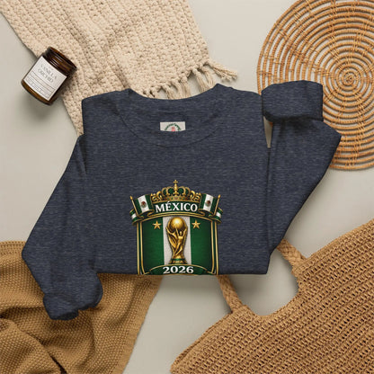 Mexico World Cup 2026 Crewneck Sweatshirt Unisex Cotton Polyester Blend by Printify
