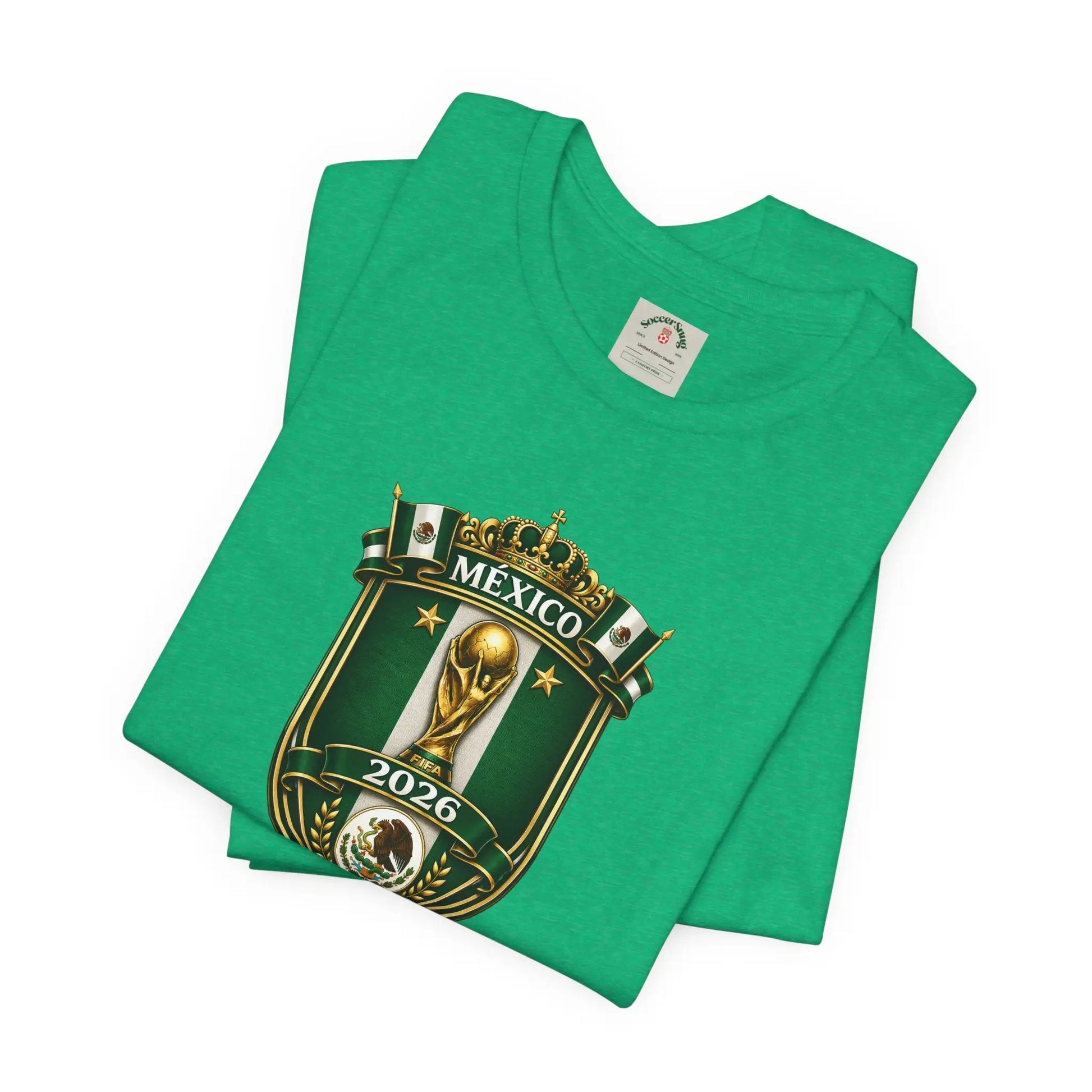 Mexico 2026 World Cup Crest T-Shirt — Soccer Fan Jersey Tee by Printify