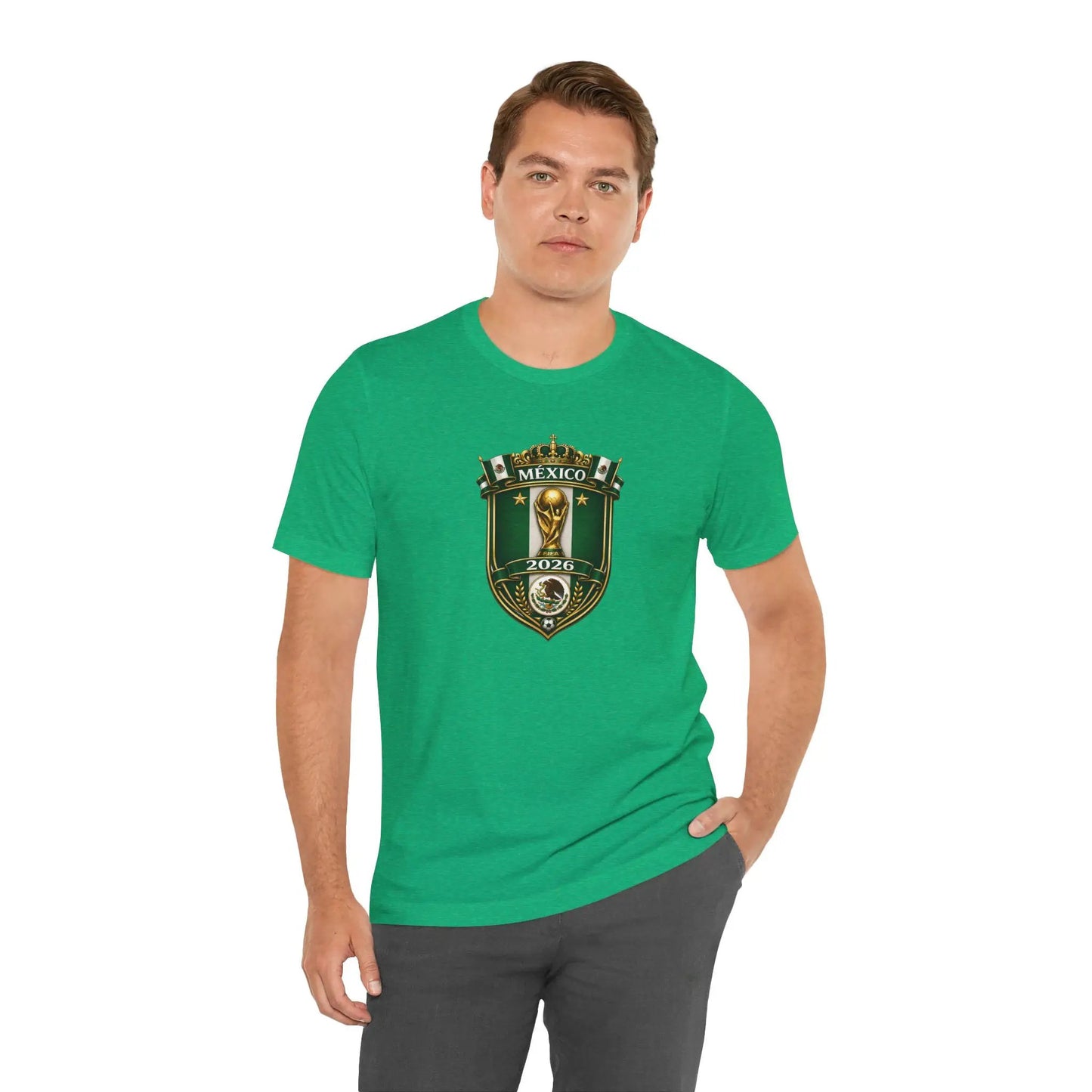 Mexico 2026 World Cup Crest T-Shirt — Soccer Fan Jersey Tee by Printify