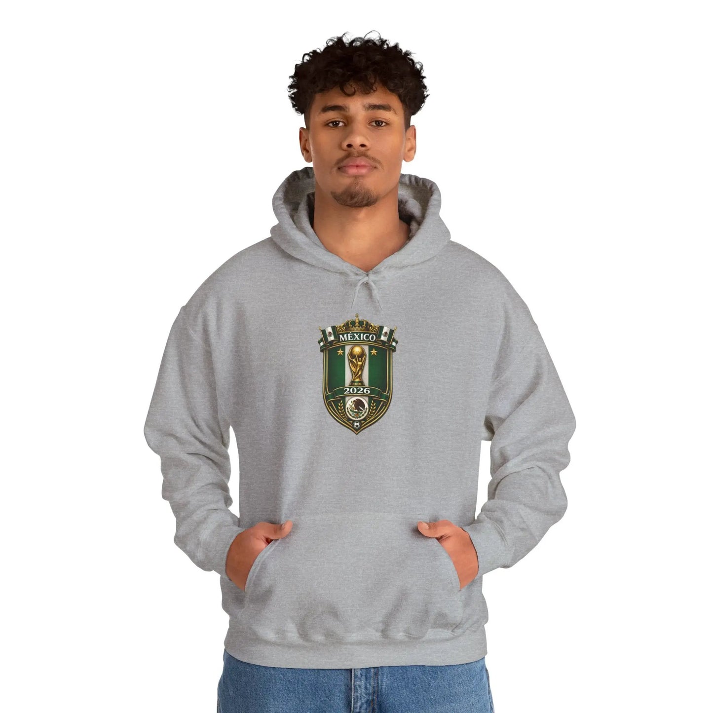 Mexico World Cup Slytherin Crest Hoodie Green Shield Pullover by Printify