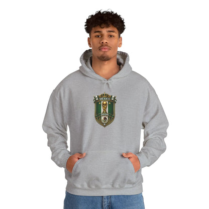 Mexico World Cup Slytherin Crest Hoodie Green Shield Pullover by Printify