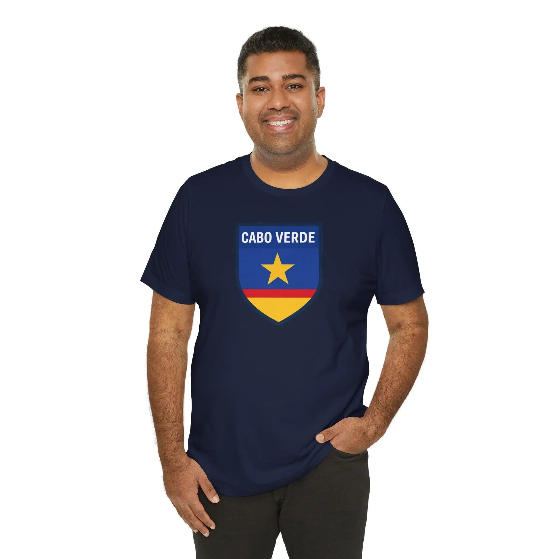 Cabo Verde Shield T‑Shirt — Cape Verde Pride Travel Tee by Printify