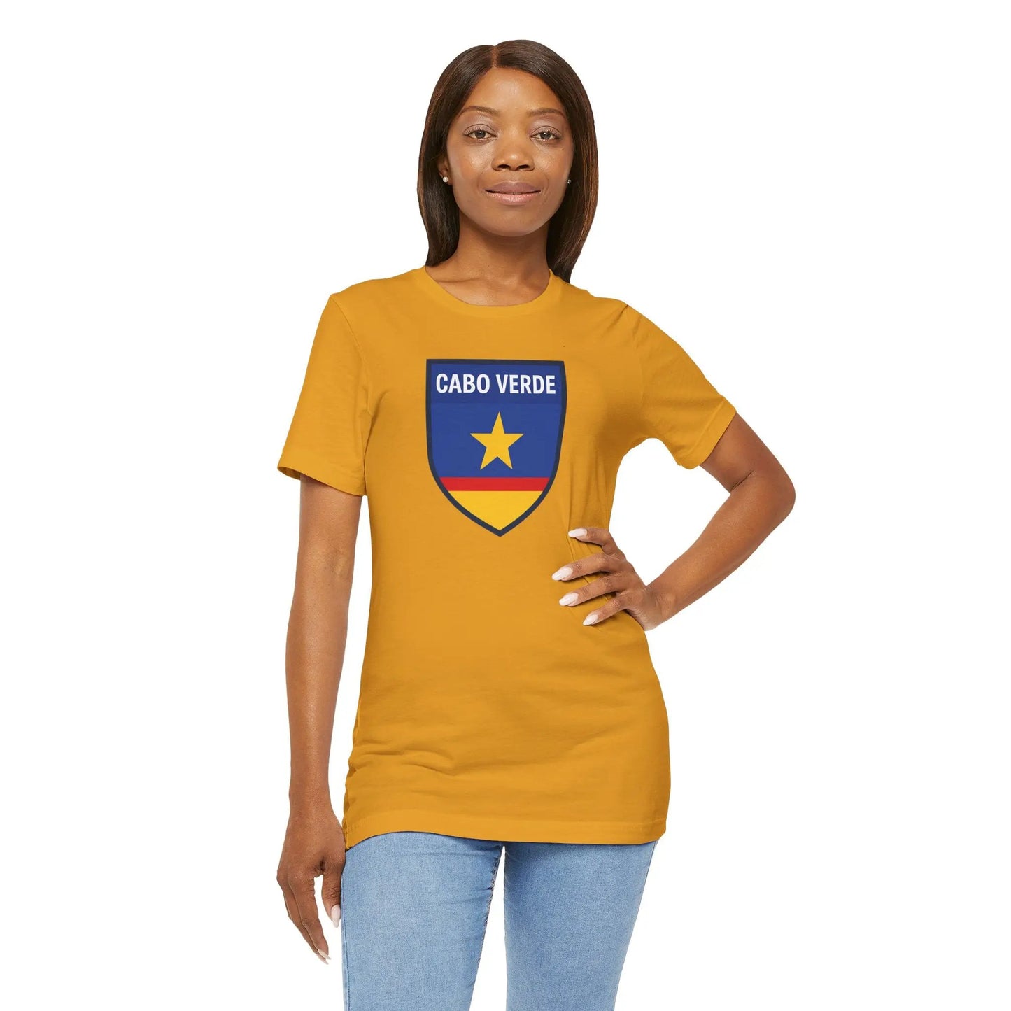 Cabo Verde Shield T‑Shirt — Cape Verde Pride Travel Tee by Printify